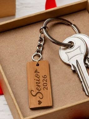 Bamboo graduate keychain